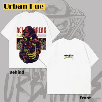 rebellion T-Shirt Unisex Oversized T Shirt Teens Oversized Cotton Short Sleeve pure cotton Men Clothing